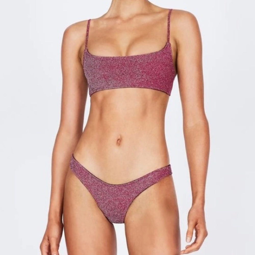 SPARKLY GRAPE TRIANGL SWIMSUIT